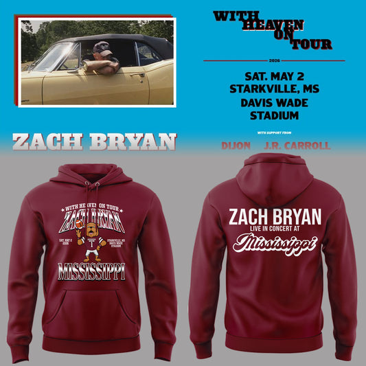 Limited Edition “With Heaven On Tour 2026” at Davis Wade Stadium Hoodie