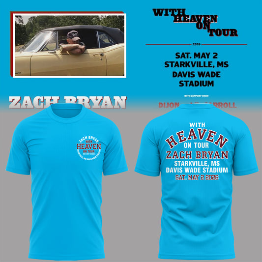 Limited Edition “With Heaven On Tour 2026” at Davis Wade Stadium Shirt