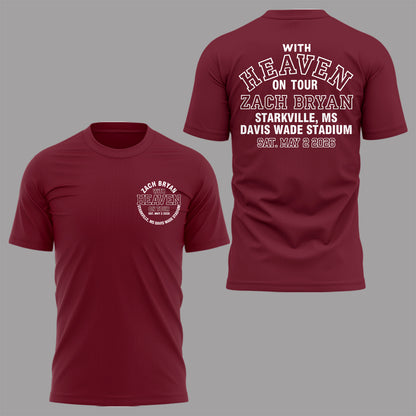 Limited Edition “With Heaven On Tour 2026” at Davis Wade Stadium Shirt