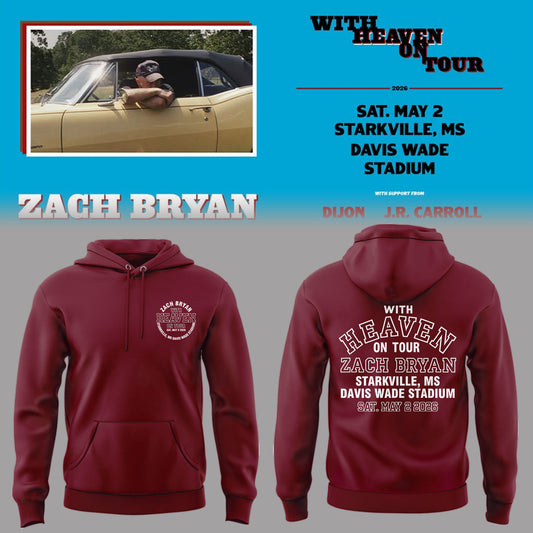 Limited Edition “With Heaven On Tour 2026” at Davis Wade Stadium Hoodie