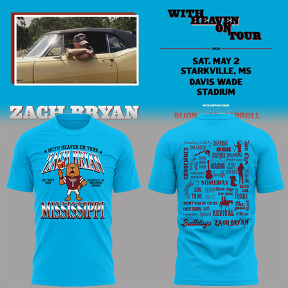 Limited Edition “With Heaven On Tour 2026” at Davis Wade Stadium Shirt