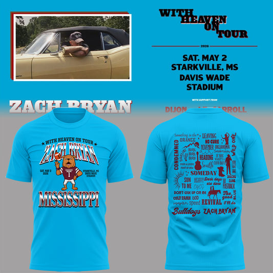 Limited Edition “With Heaven On Tour 2026” at Davis Wade Stadium Shirt