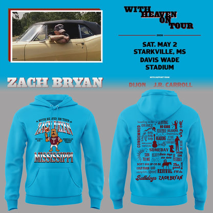 Limited Edition “With Heaven On Tour 2026” at Davis Wade Stadium Hoodie
