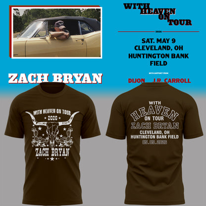 Limited Edition “With Heaven On Tour 2026” at Huntington Bank Field Stadium Shirt
