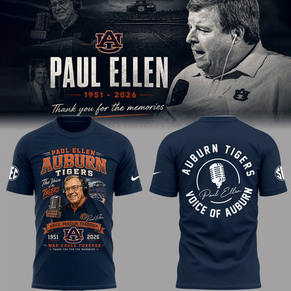 “Remembering Paul Ellen – The Voice of Auburn”🎙️🐅Shirt