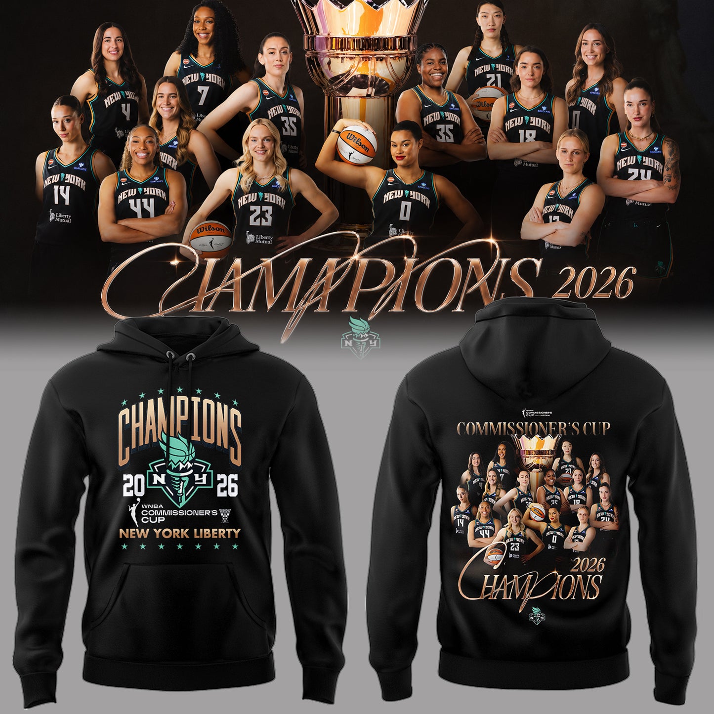 Liberty 🗽2026 Commissioner’s Cup Champions 🏀🏆 Hoodie