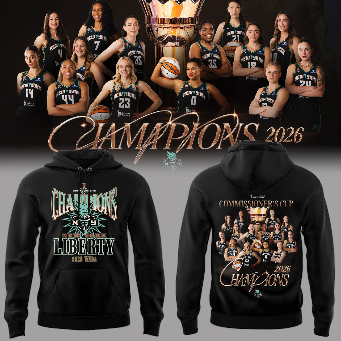 Liberty 🗽2026 Commissioner’s Cup Champions 🏀🏆 Hoodie