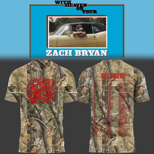 Limited Zach “With Heaven On Tour 2026.” TShirt-PU26030711