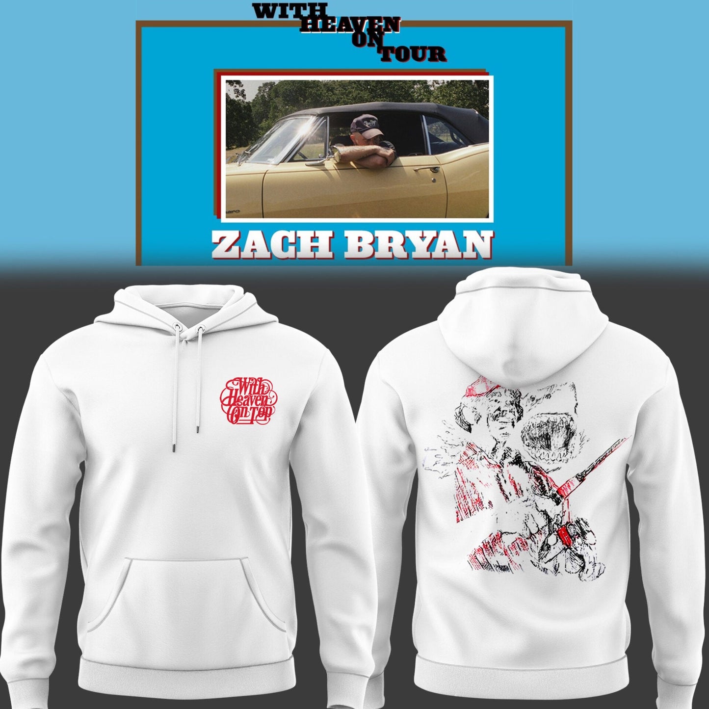 Limited Zach “With Heaven On Tour 2026.” Hoodie-PU26030937