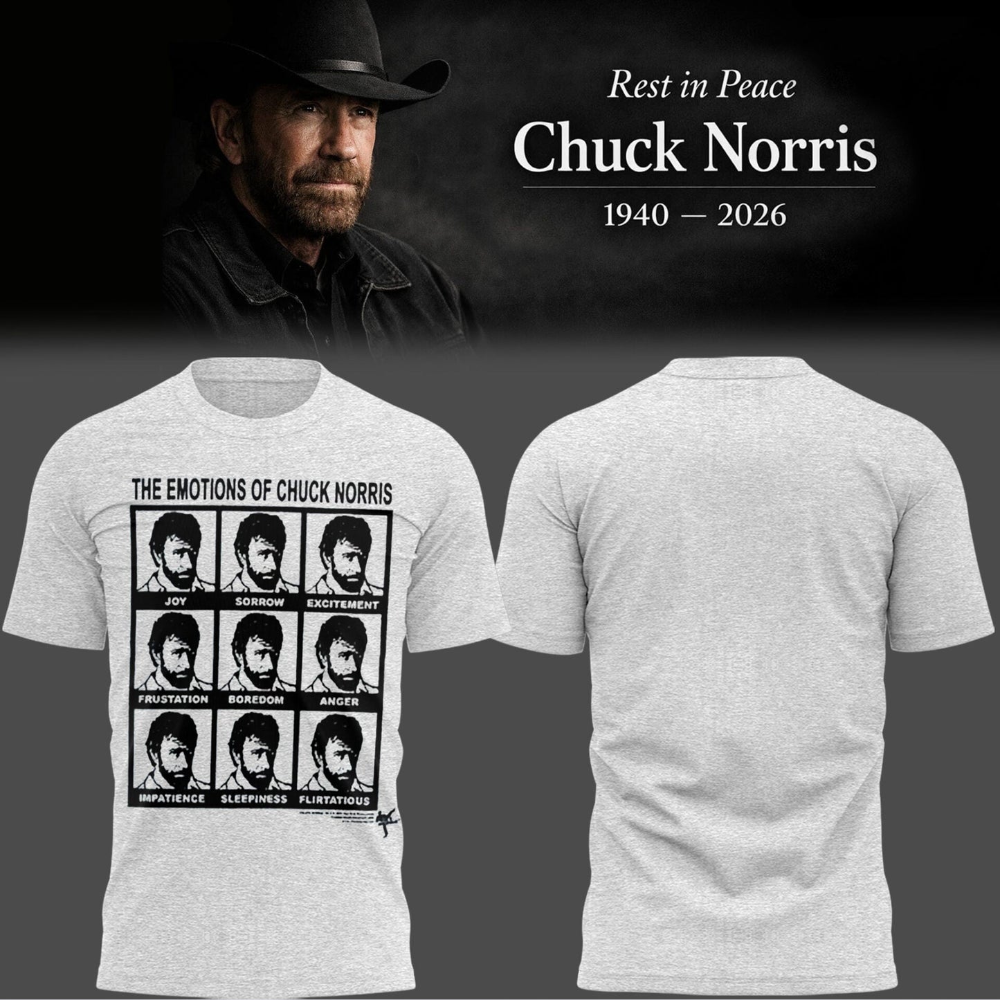Limited Edition Thank You For The Memories Chuck Norris Shirt
