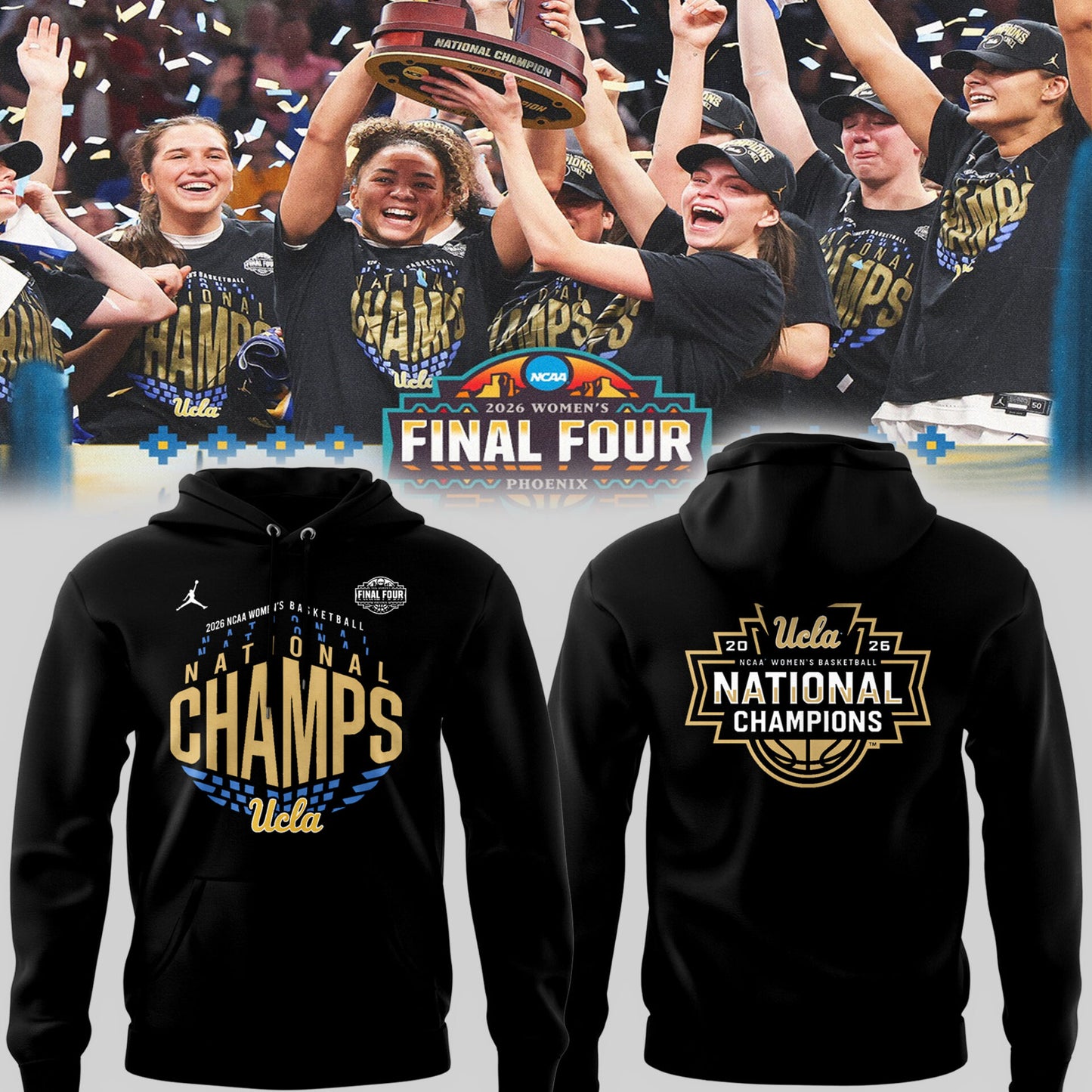 UCLA 🏀 𝐍𝐀𝐓𝐈𝐎𝐍𝐀𝐋 𝐂𝐇𝐀𝐌𝐏𝐈𝐎𝐍𝐒 Hoodie