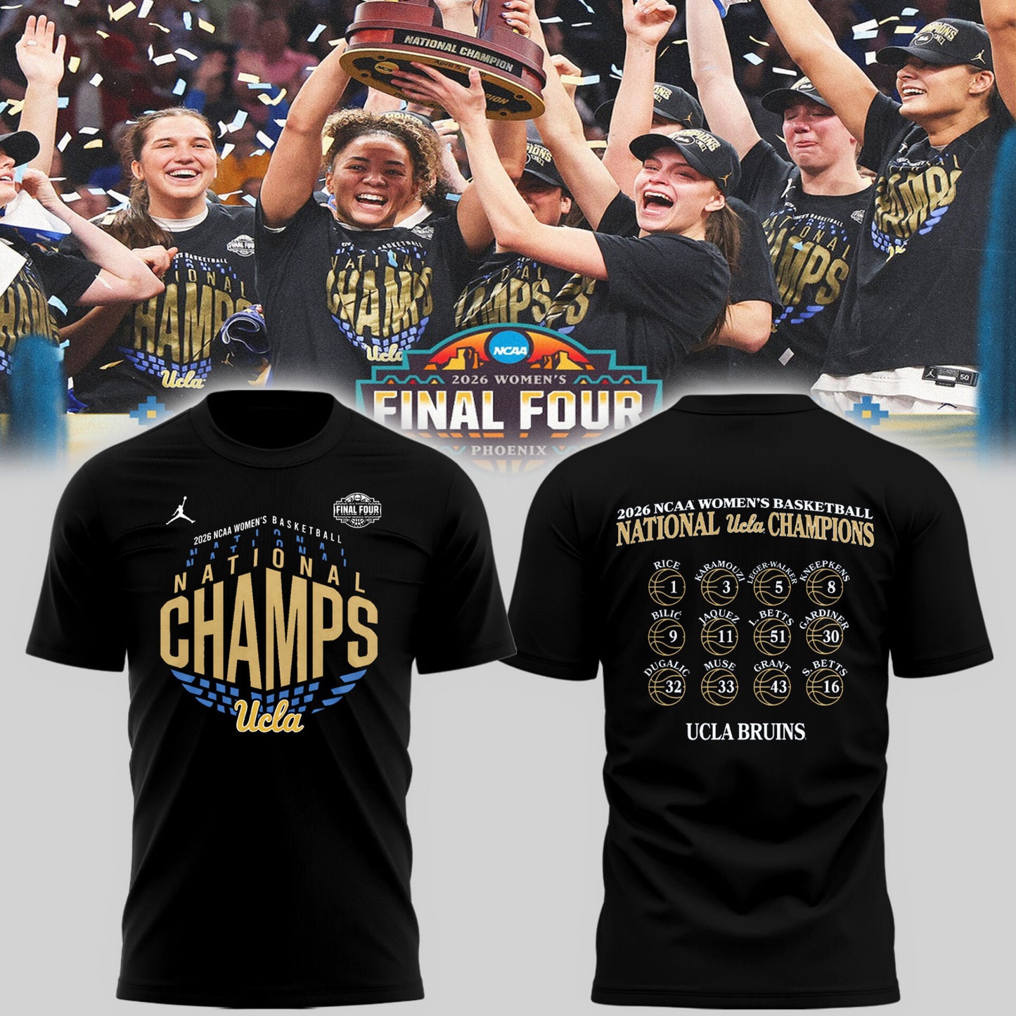 UCLA 🏀 𝐍𝐀𝐓𝐈𝐎𝐍𝐀𝐋 𝐂𝐇𝐀𝐌𝐏𝐈𝐎𝐍𝐒 TShirt