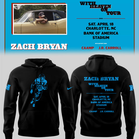 Limited Edition Zach Bryan Charlotte Tour Hoodie 2026