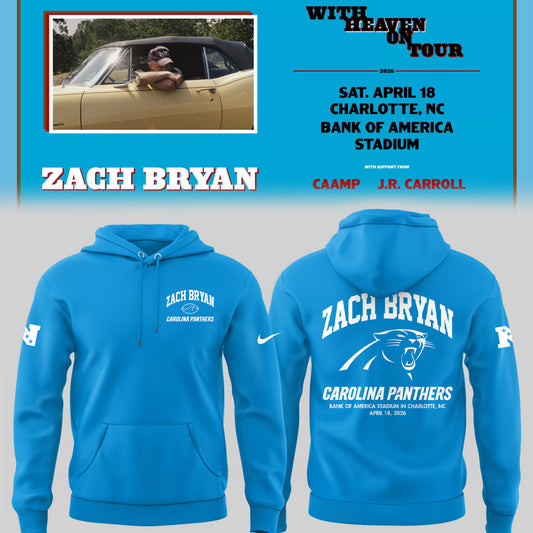 Limited Edition Zach Bryan Charlotte Tour Hoodie 2026