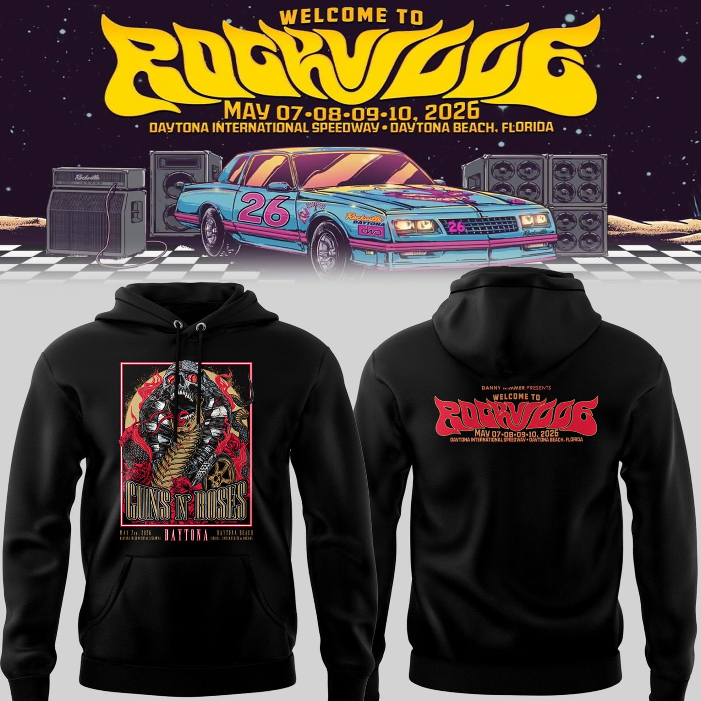 GnR 🎵 Welcome to Rockville, FL Hoodie