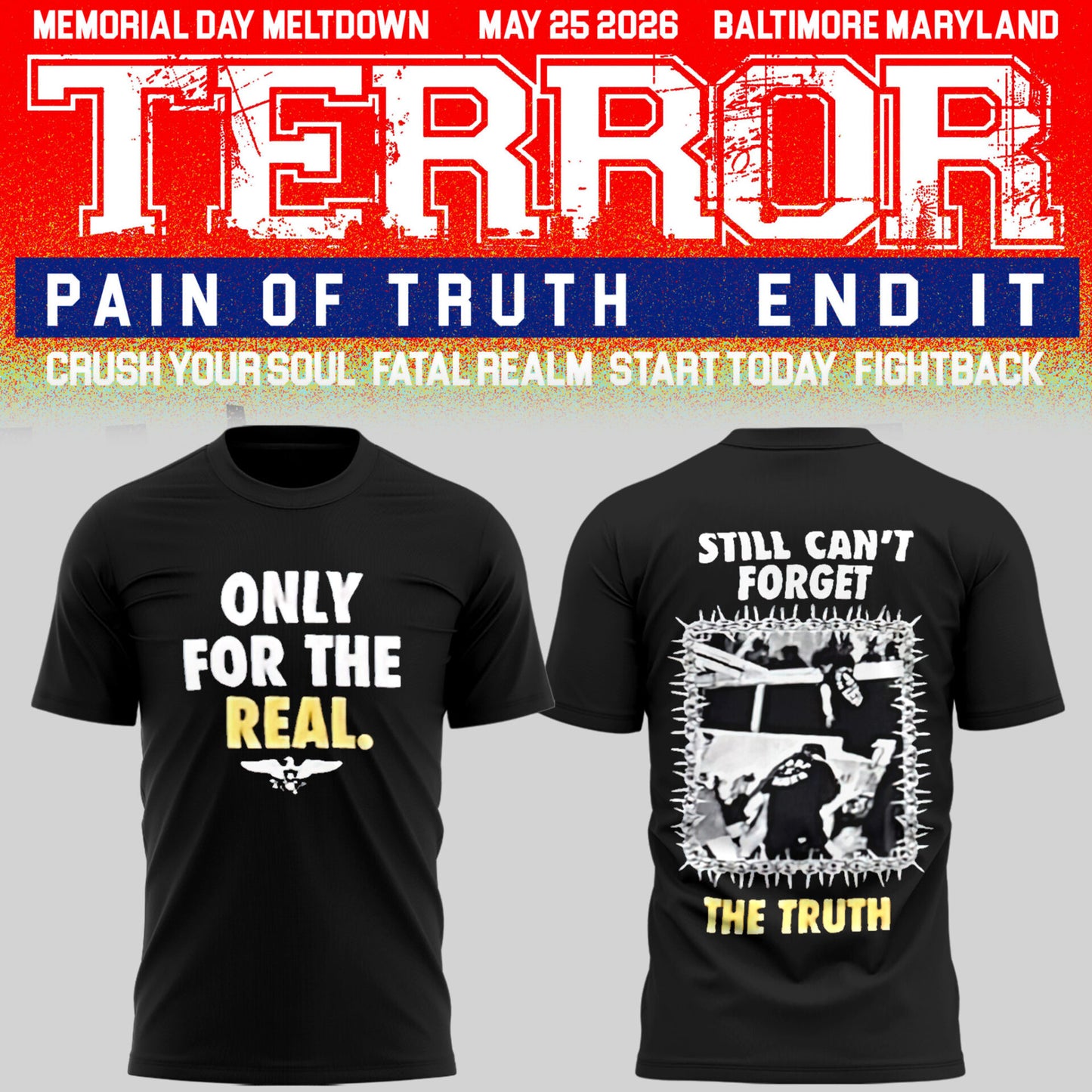 TERROR 🎵 MEMORIAL MELTDOWN in Baltimore 05/25/26 TShirt