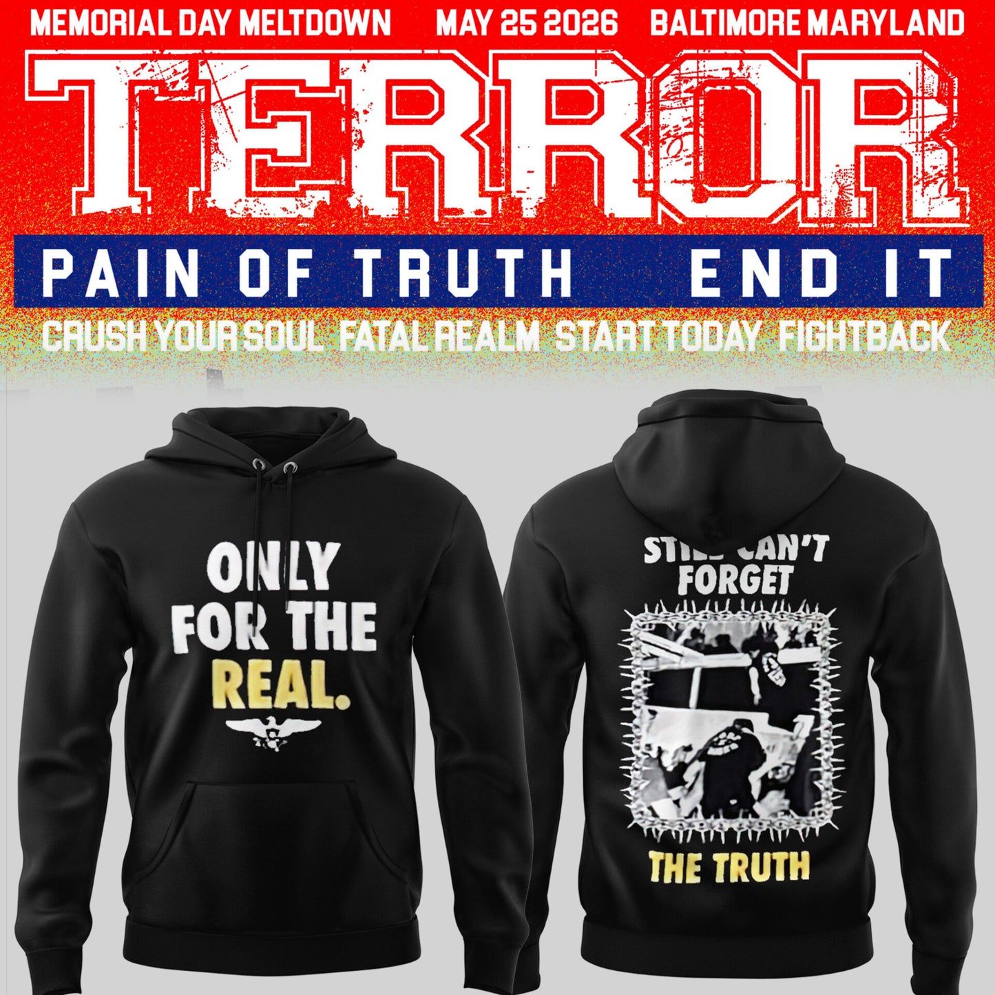 TERROR 🎵 MEMORIAL MELTDOWN in Baltimore 05/25/26 Hoodie