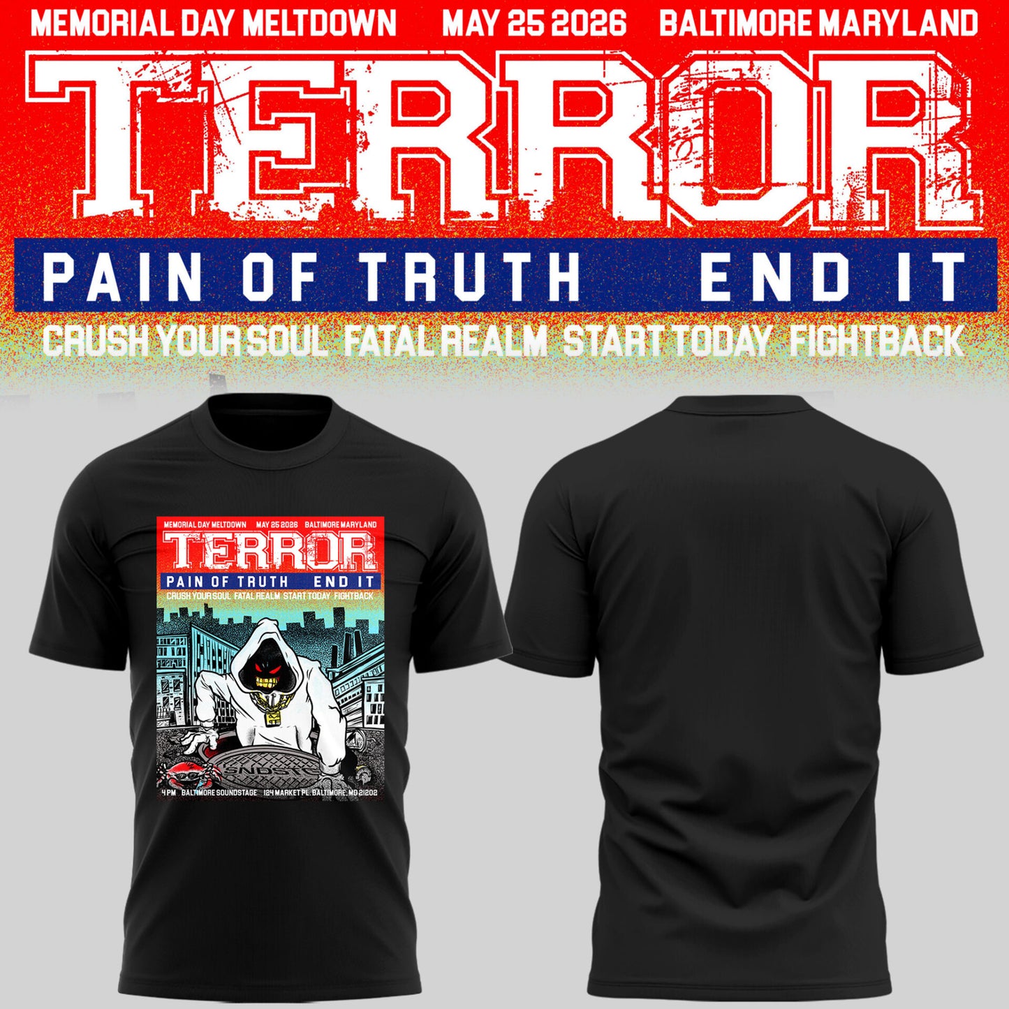 TERROR 🎵 MEMORIAL MELTDOWN in Baltimore 05/25/26 TShirt