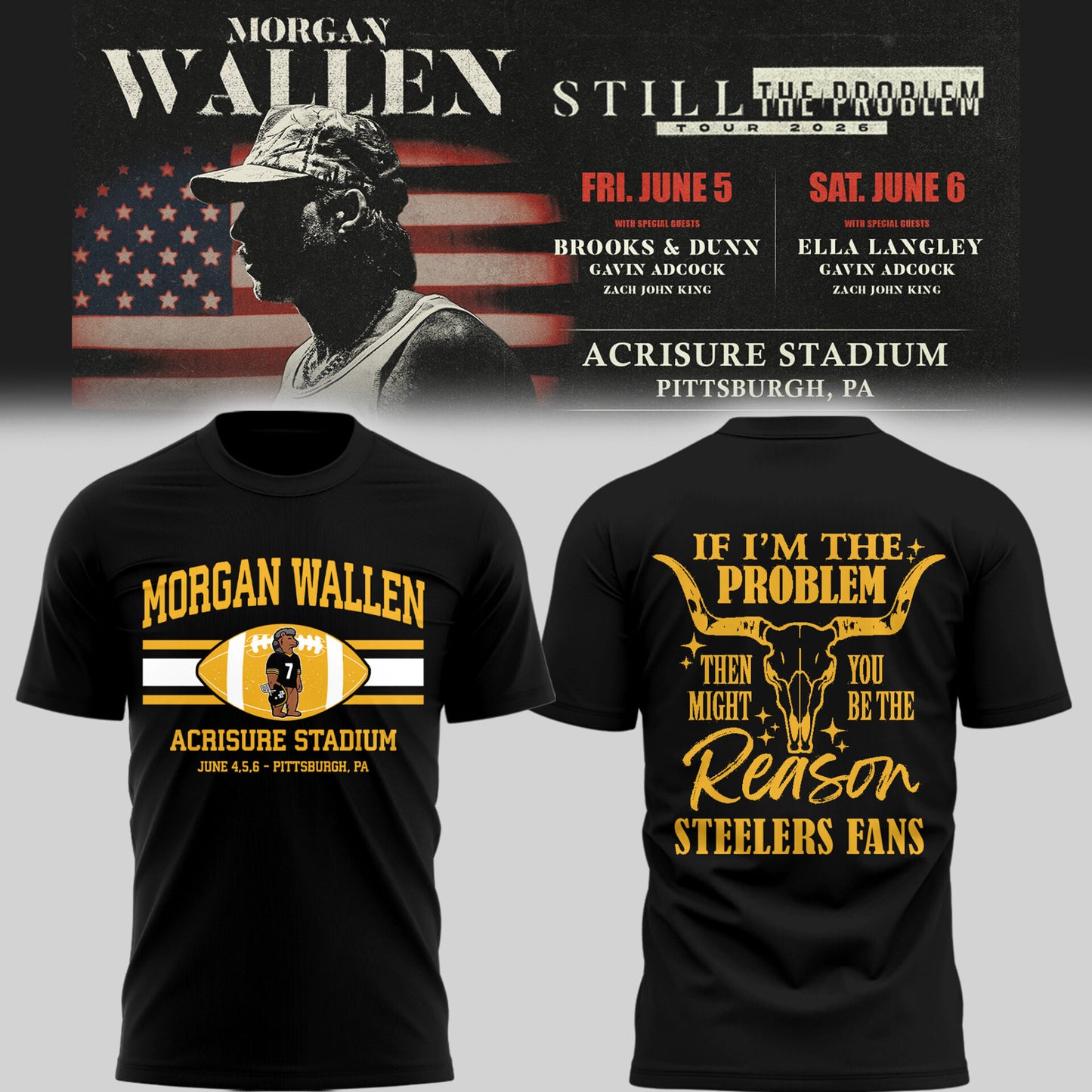 STEE x MW “Still The Problem Tour 2026” at Acrisure Stadium TShirt