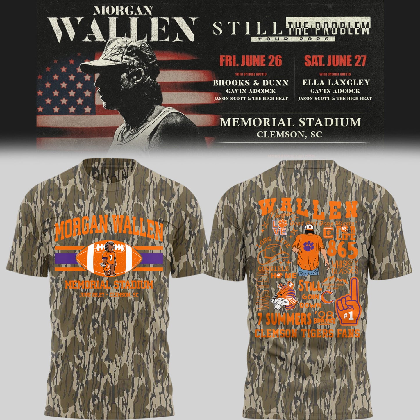 MW x Clemson Tigers Football - Still The Problem Tour 2026 T-Shirt