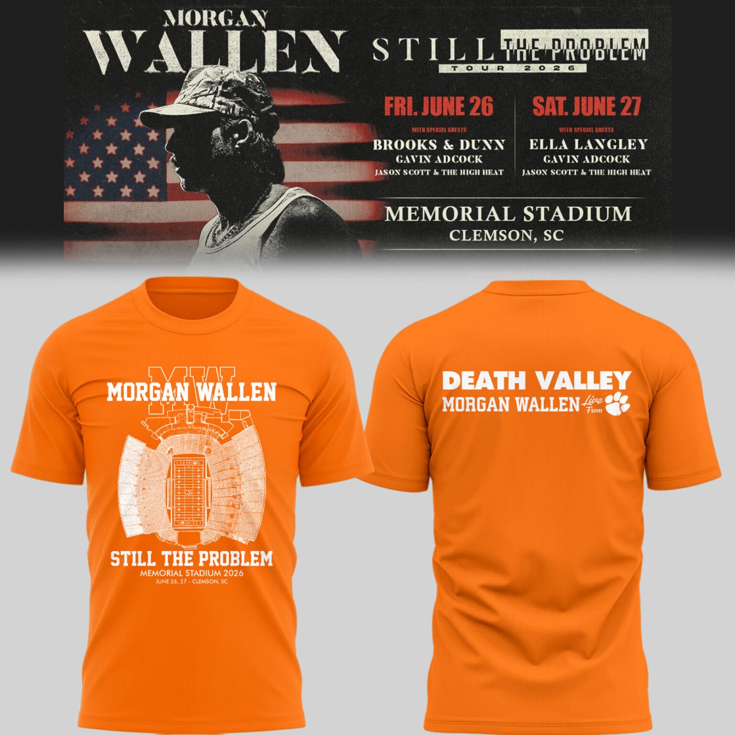 MW x Clemson Tigers Football - Still The Problem Tour 2026 T-Shirt