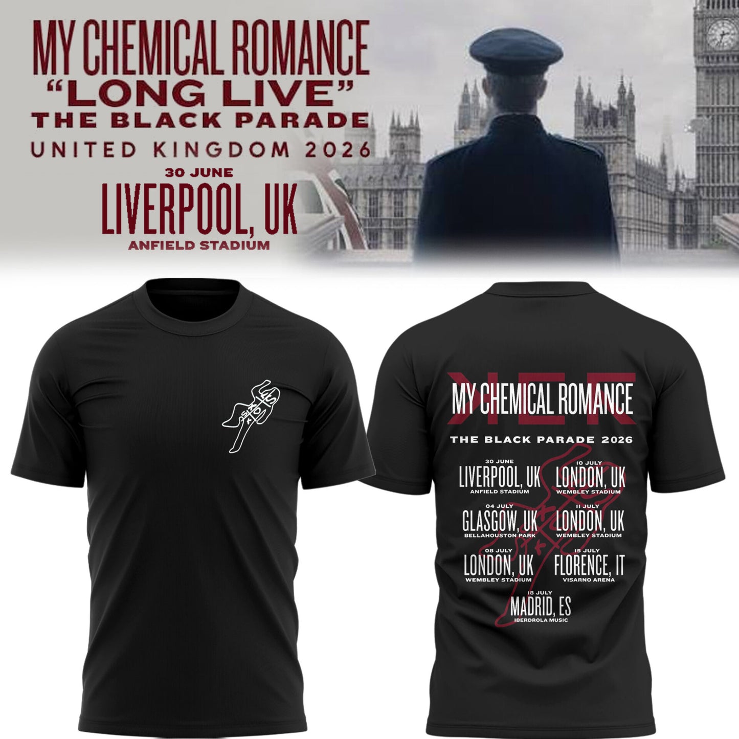 MCR The Black Parade TOUR 2026 TShirt