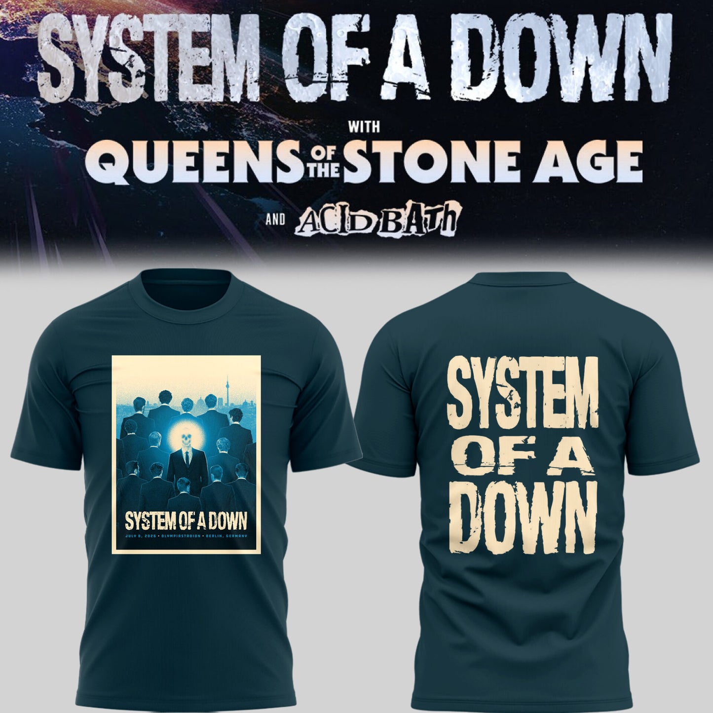 Limited Edition SOAD UK & Europe Stadium Tour 2026 T-Shirt