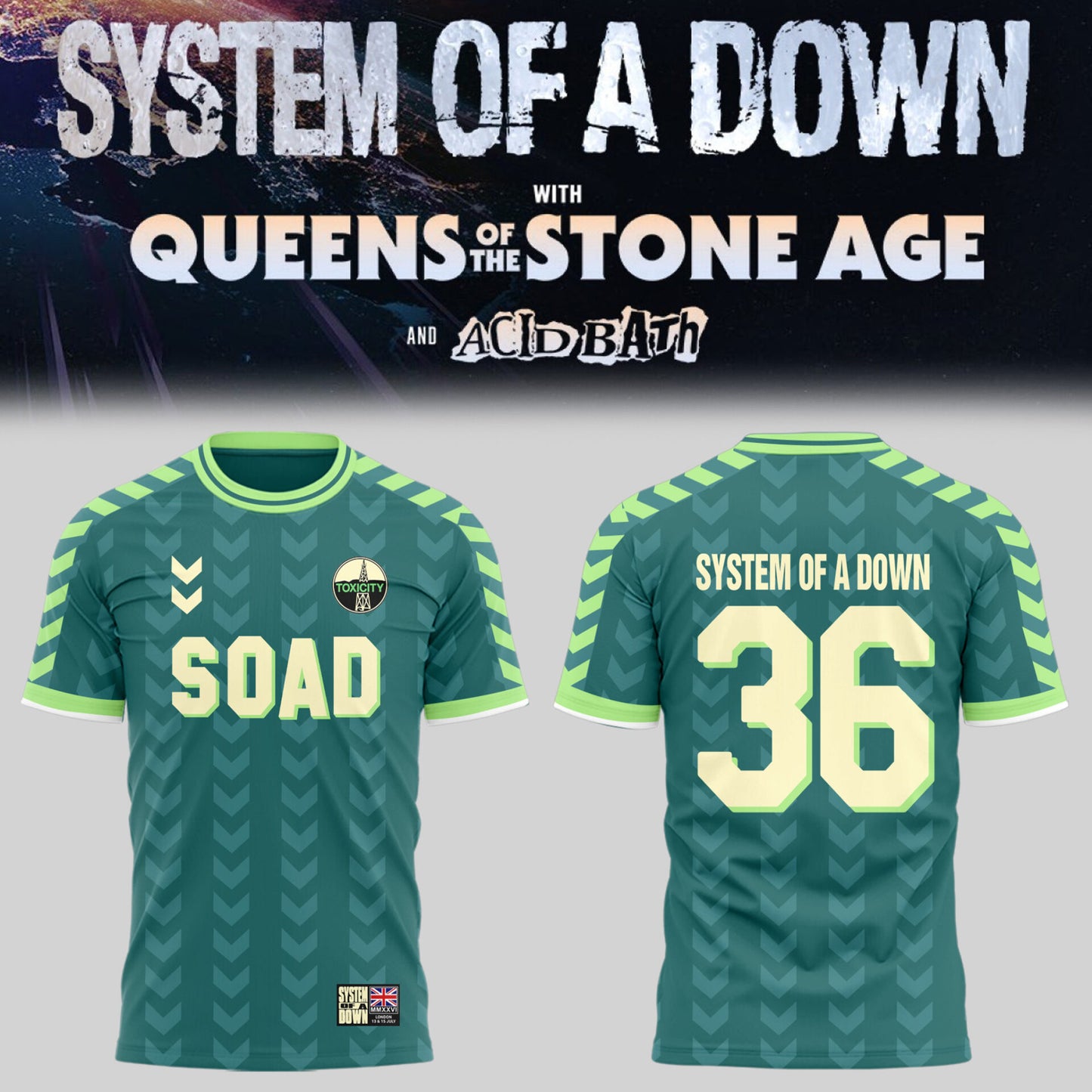 Limited Edition SOAD UK & Europe Stadium Tour 2026 T-Shirt