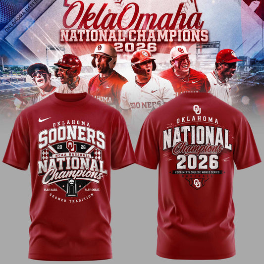 Oklahoma Sooners Baseball 2026 National Champions Tee