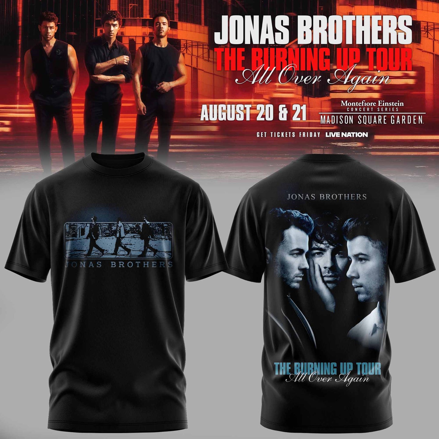 JONAS BROTHERS – THE BURNING UP TOUR TEE