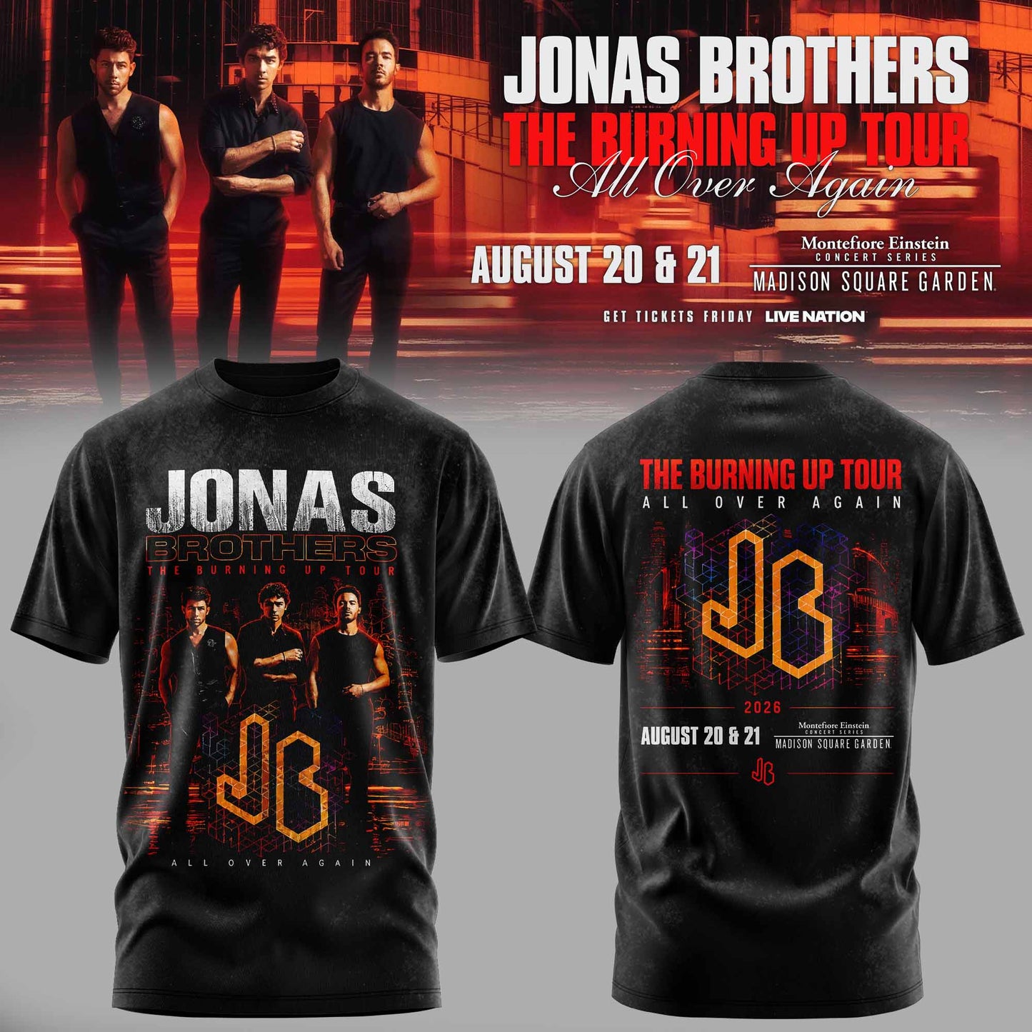 JONAS BROTHERS – THE BURNING UP TOUR TEE