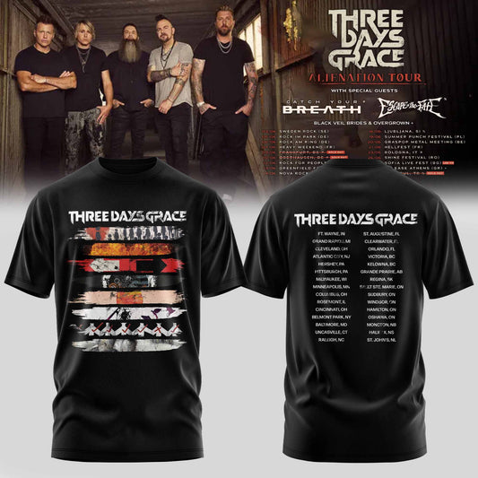 THREE DAYS GRACE – ALIENATION TOUR 2026 OFFICIAL TSHIRT COLLECTION