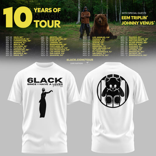 10 Years of 6LACK Tour T-shirt