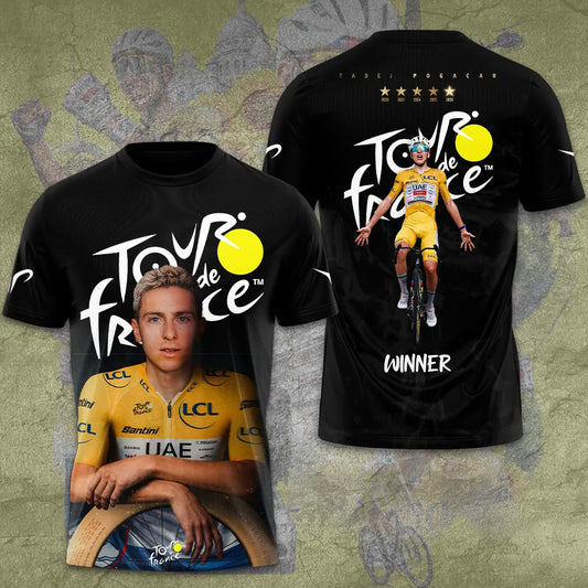Limited Editon Tadej Pogacar 2026 5X Tour de France Winner Shirt