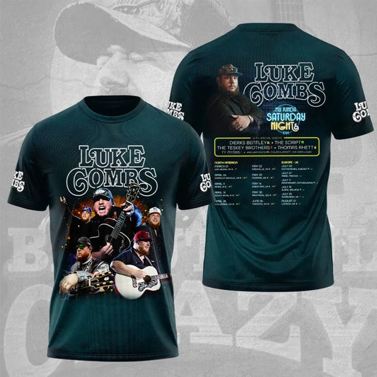 Luke Combs My Kinda Saturday Night Tour 2026 Lambeau Field Tshirt