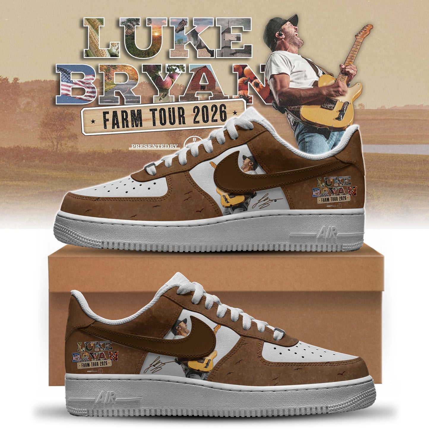 The Word On The Street Tour Luke Bryan Limited Edition Air Force 1 V2