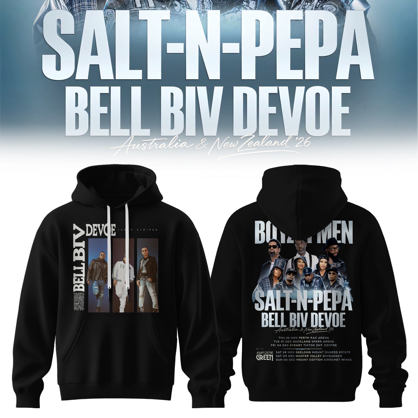 SALT-N-PEPA • BOYZ II MEN • BELL BIV DEVOE COLLECTION HOODIE