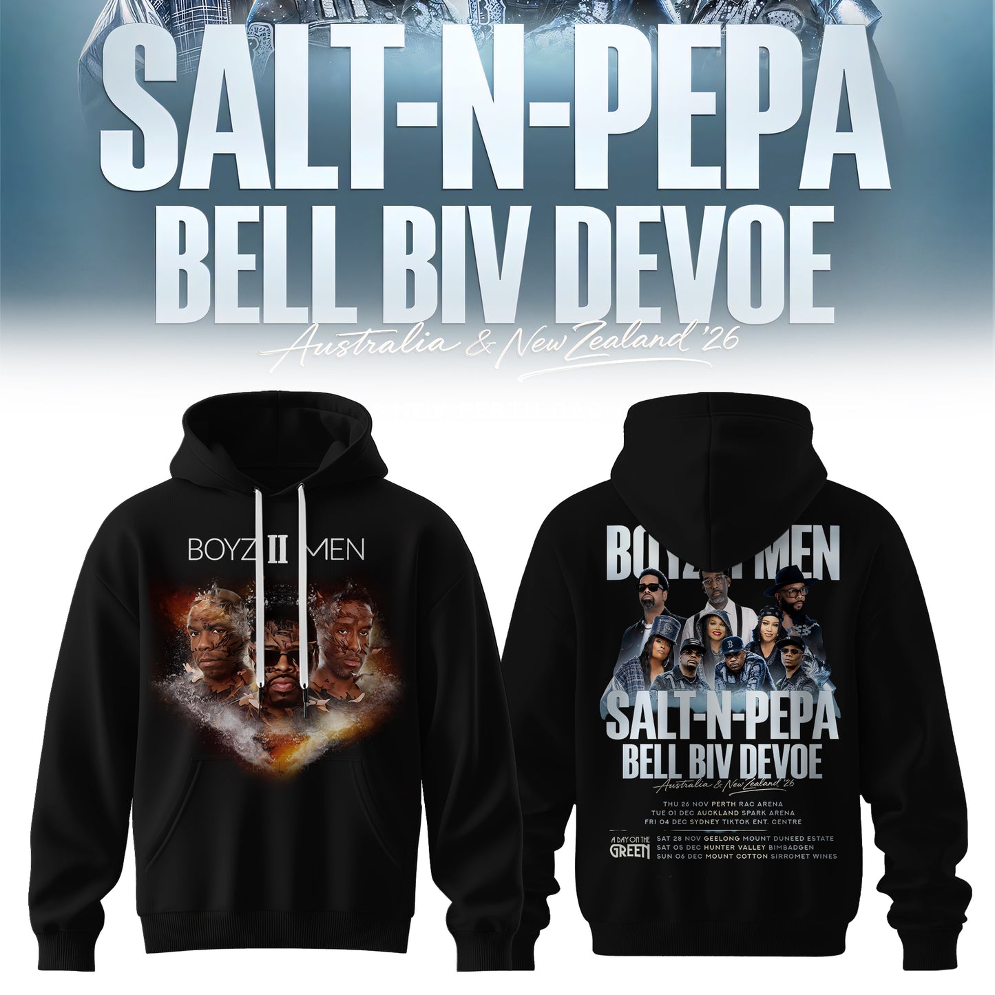 SALT-N-PEPA • BOYZ II MEN • BELL BIV DEVOE COLLECTION HOODIE