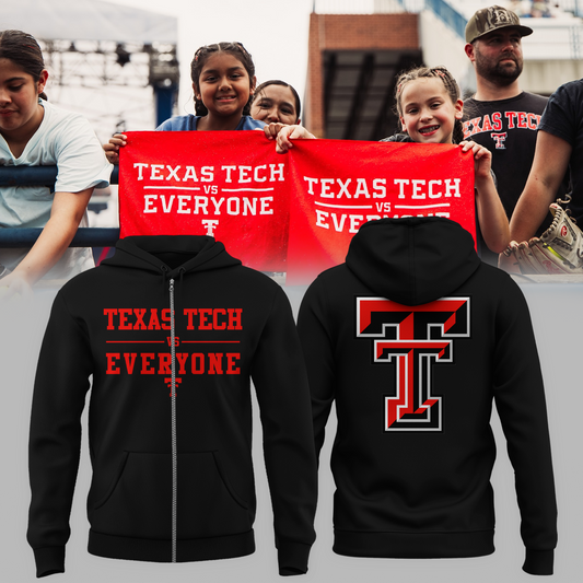 🔥 Texas Tech Special “Texas Tech Vs Everyone” Limited Edition Zip Hoodie