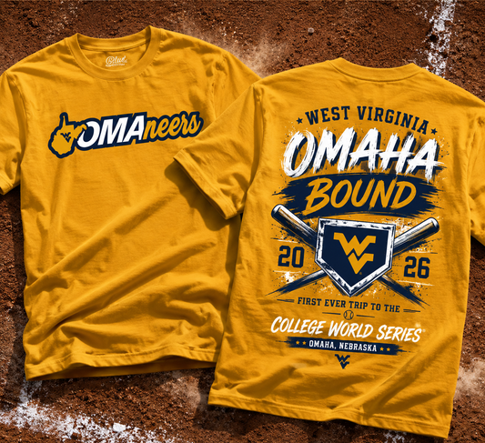West Virginia Mountaineers 2026 Baseball Men’s College World Series Omaneers T-Shirt