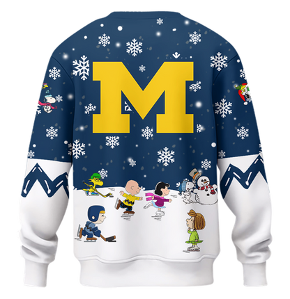 Limited Edition Michigan Ice Hockey Peanuts Holiday Speciality Sweatshirt 2024