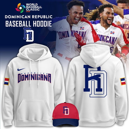 Dominican Republic Baseball 2026 World Baseball Classic Hoodie Limited Edition White