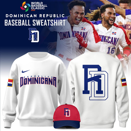 Dominican Republic Baseball 2026 World Baseball Classic Sweatshirt Limited Edition White