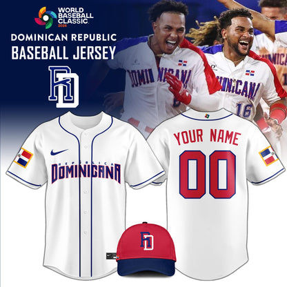 _ Dominican Republic Baseball 2026 World Baseball Classic Jersey Limited Edition White