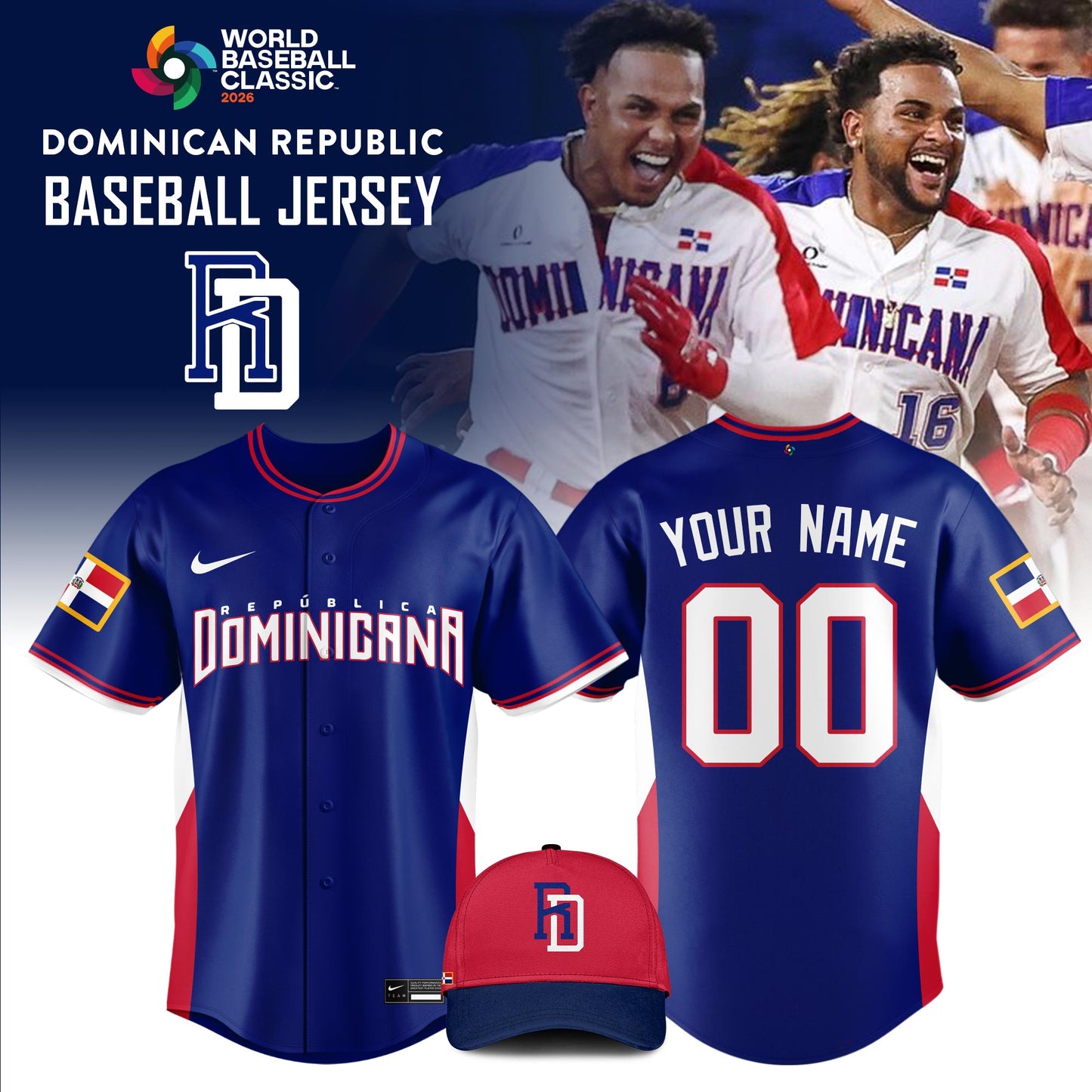 _ Dominican Republic Baseball 2026 World Baseball Classic Jersey Limited Edition Blue