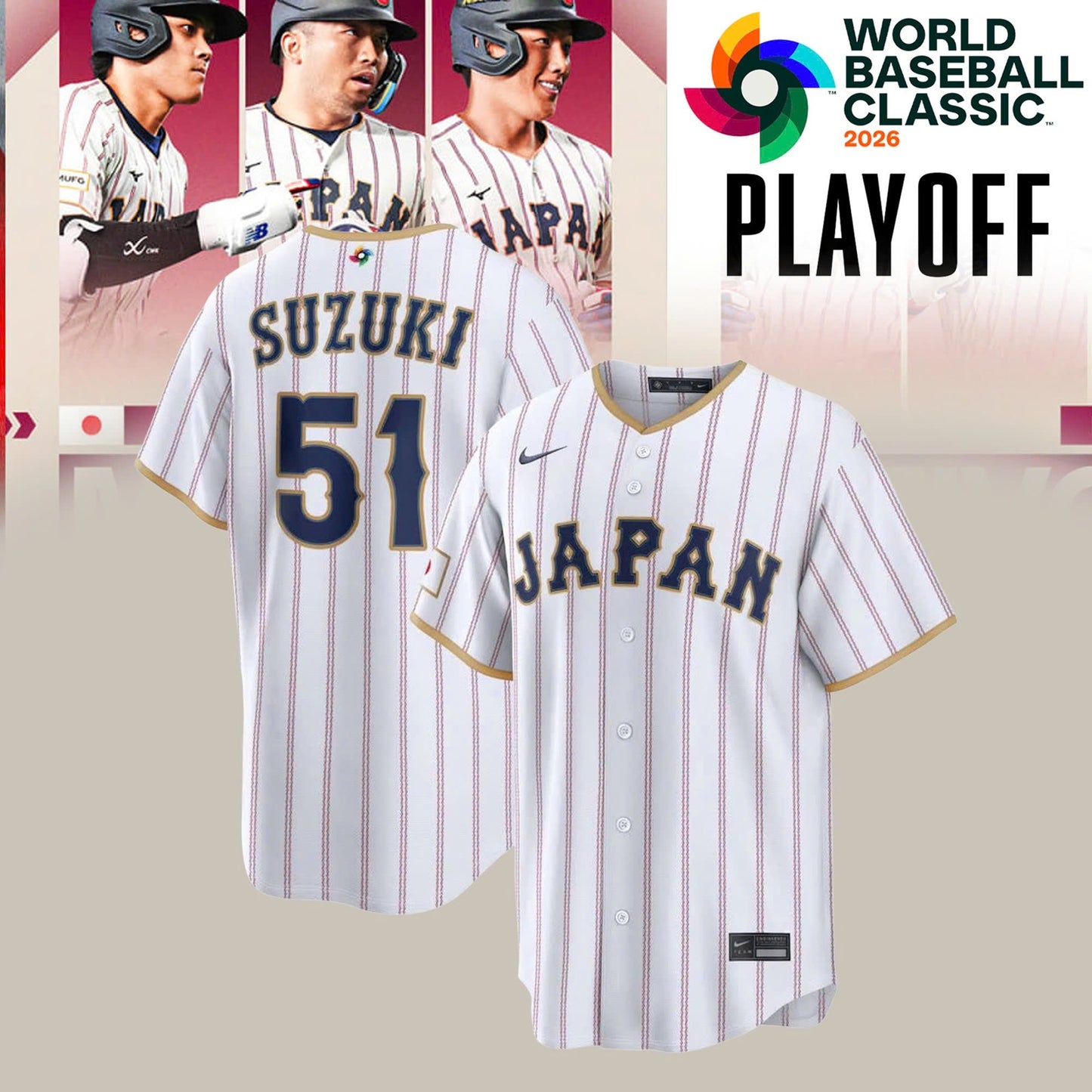 Japan Baseball 2026 World Baseball Classic Jersey Limited
