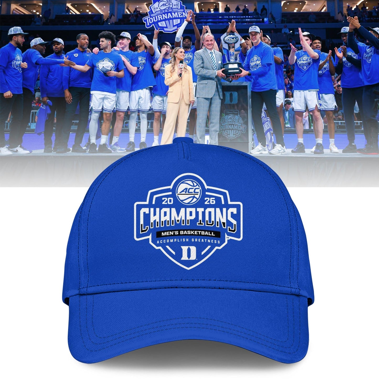 Duke Blue Devils Unisex 2026 ACC Men's Basketball Tournament Champions Locker Room Special T-Shirt