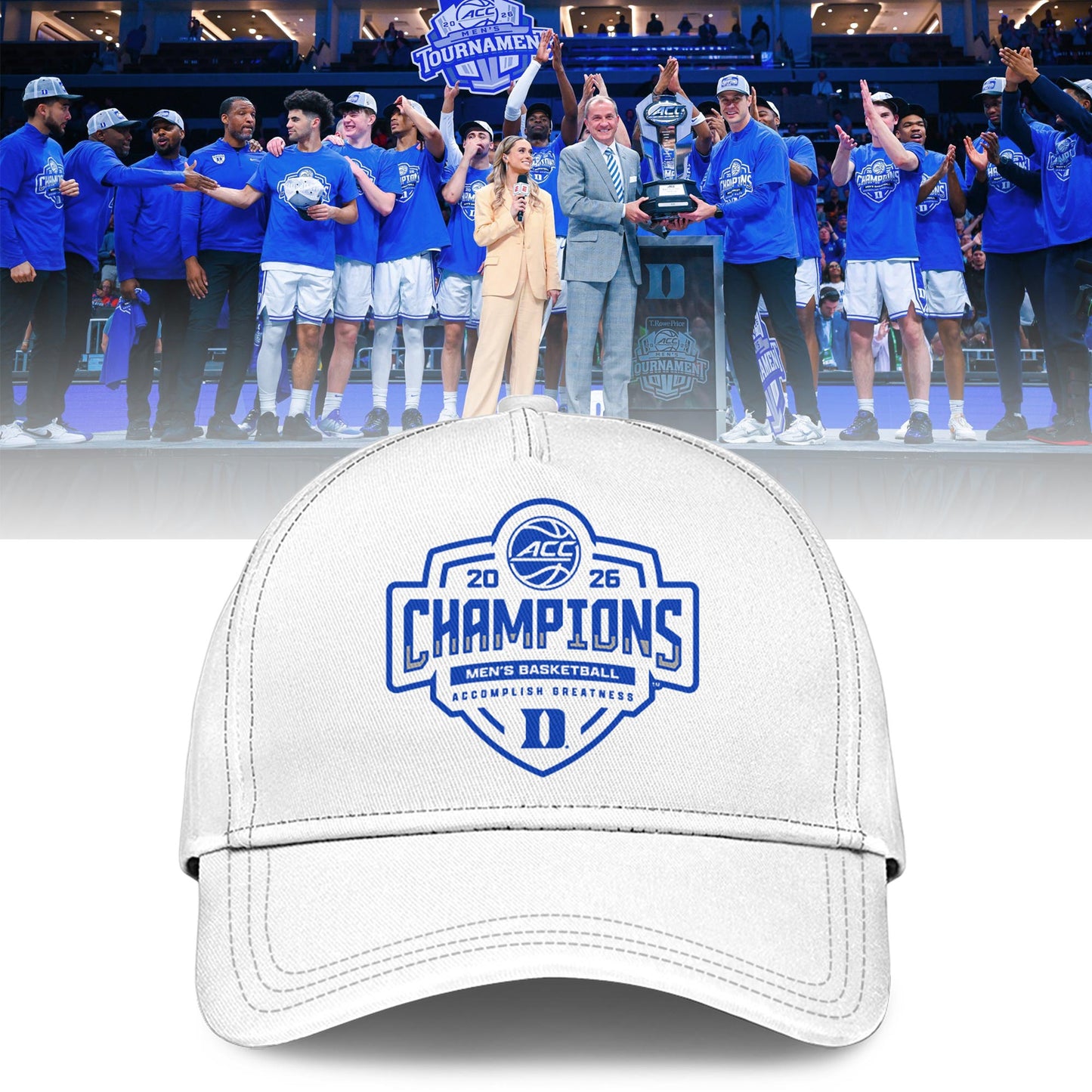 Duke Blue Devils Unisex 2026 ACC Men's Basketball Tournament Champions Locker Room Special Hoodie