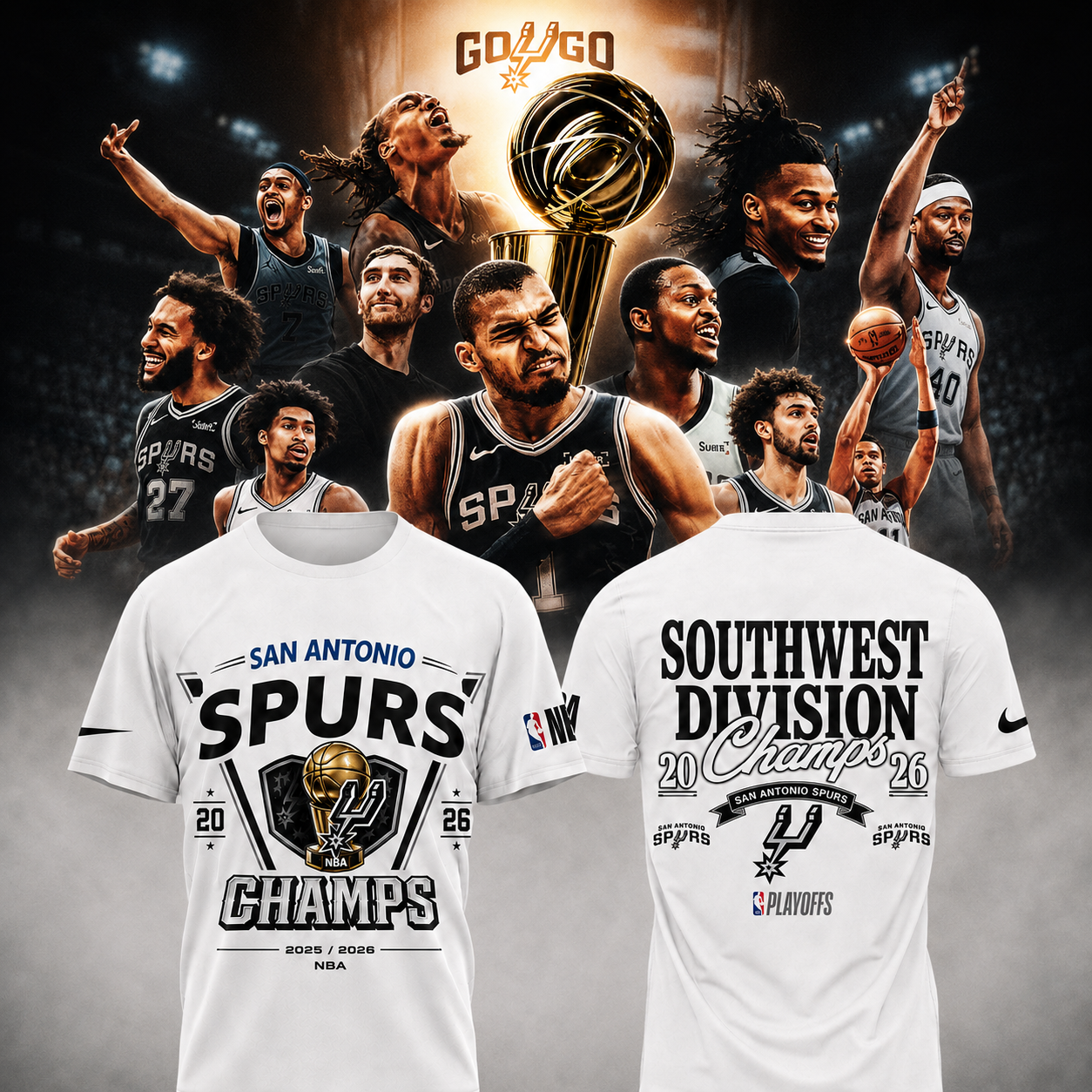_Spurs 2026 Champions White Tee