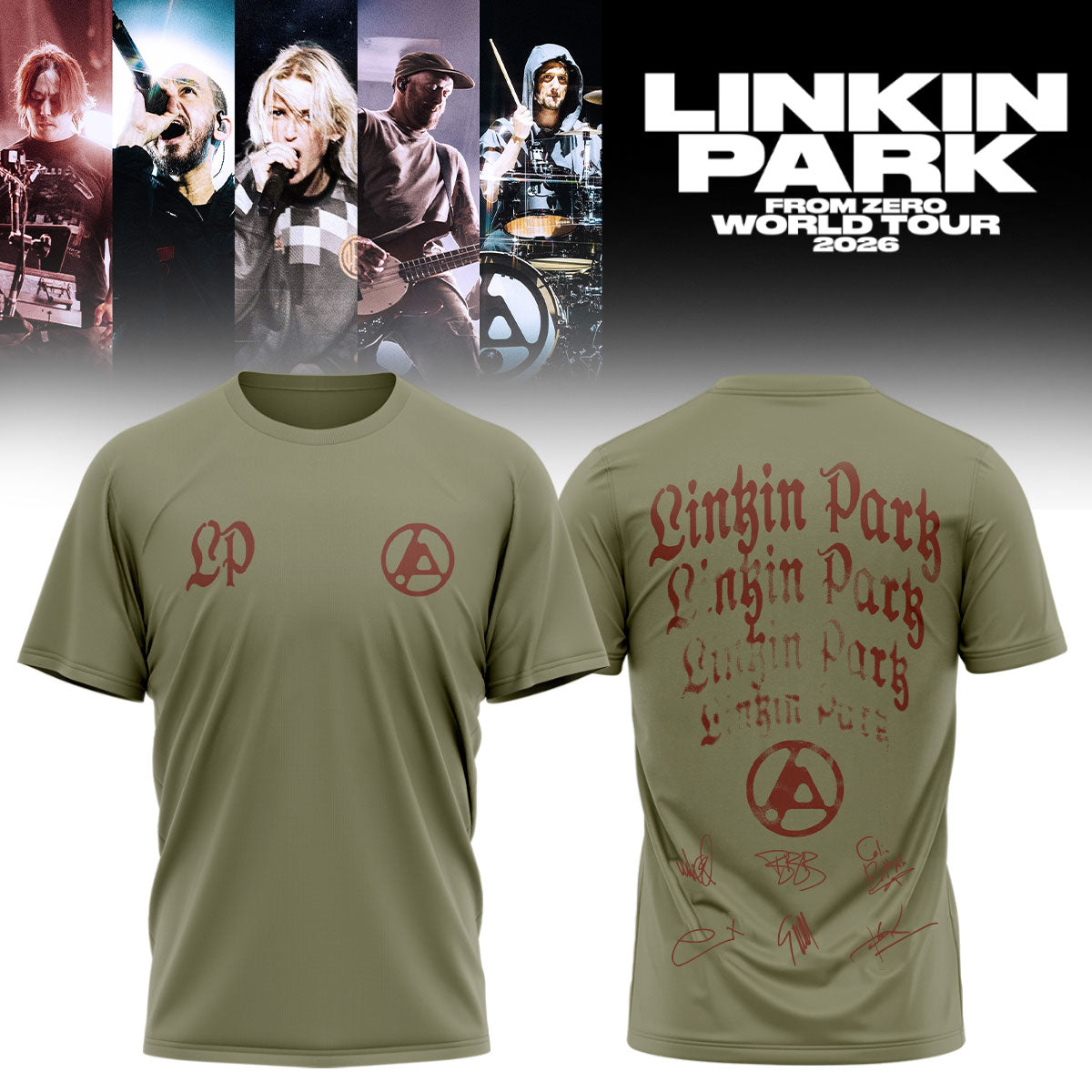 Linkin Park From Zero World Tour 2026 Signed TShirt